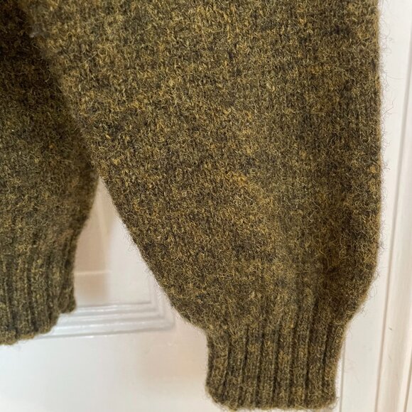 Jamieson’s Shetland Wool Sweater Scottish Green Heather Scotland Fair Isle Wool - Picture 5 of 14